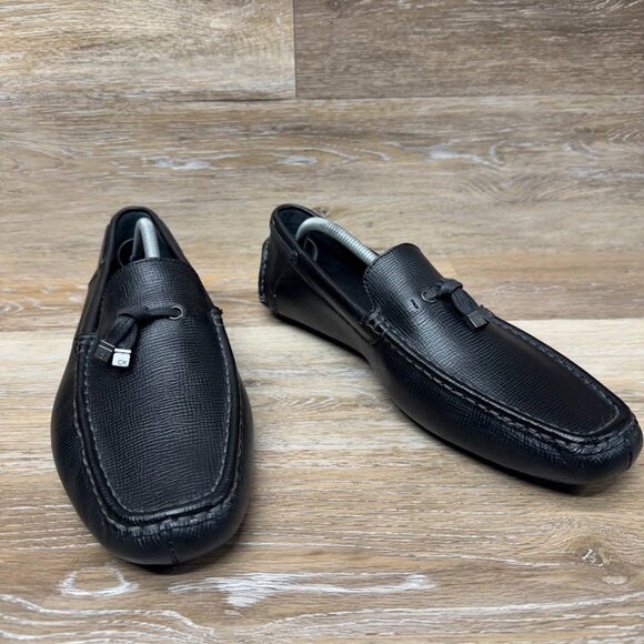 Calvin Klein Macon Epi Black Leather Driving Moccasins Men's Size 11.5 - Picture 6 of 7